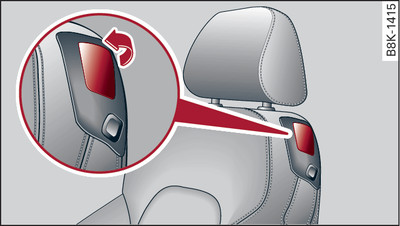 Driver's seat: Lever on backrest